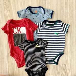 Short sleeve boy onesie bundle